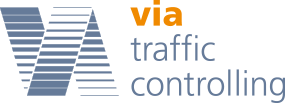 via traffic controlling Logo